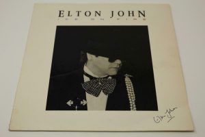 ELTON JOHN SIGNED AUTOGRAPH ALBUM VINYL RECORD – ICE ON FIRE, THE LION KING REAL COLLECTIBLE MEMORABILIA