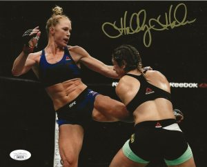 HOLLY HOLM SIGNED UFC 8×10 PHOTO AUTOGRAPHED THE PREACHER’S DAUGHTER 3 JSA COLLECTIBLE MEMORABILIA
