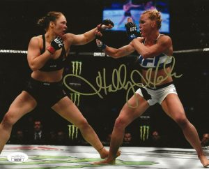 HOLLY HOLM SIGNED UFC 8×10 PHOTO AUTOGRAPHED THE PREACHER’S DAUGHTER 4 JSA COLLECTIBLE MEMORABILIA
