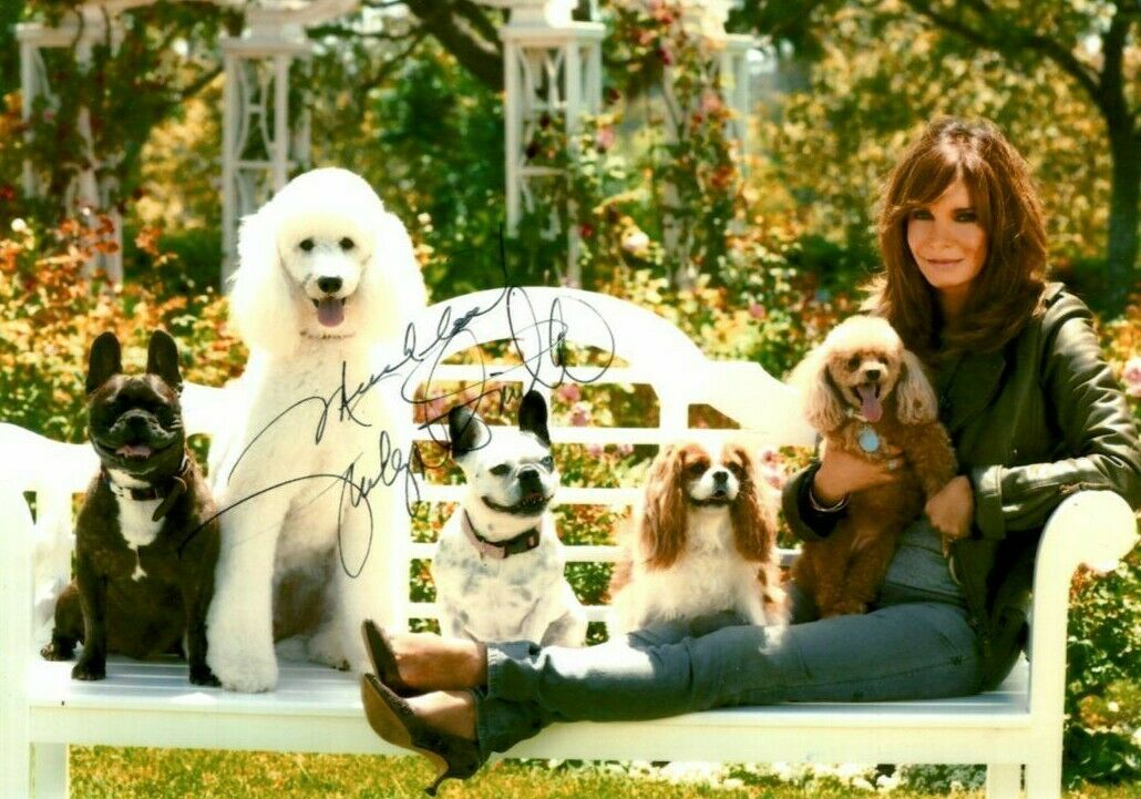 JACLYN SMITH Signed w/ DOGS PUPPIES Photo w/ Hologram COA | Autographia