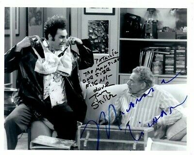 JERRY STILLER AND MICHAEL RICHARDS SIGNED SEINFELD PHOTOGRAPH – TO PATRICK COLLECTIBLE MEMORABILIA