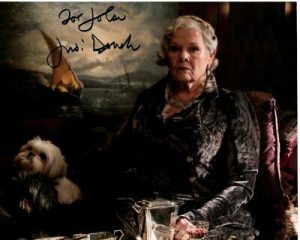 JUDI DENCH AUTOGRAPHED SIGNED MURDER ON THE ORIENT EXPRESS PHOTOGRAPH – TO JOHN COLLECTIBLE MEMORABILIA