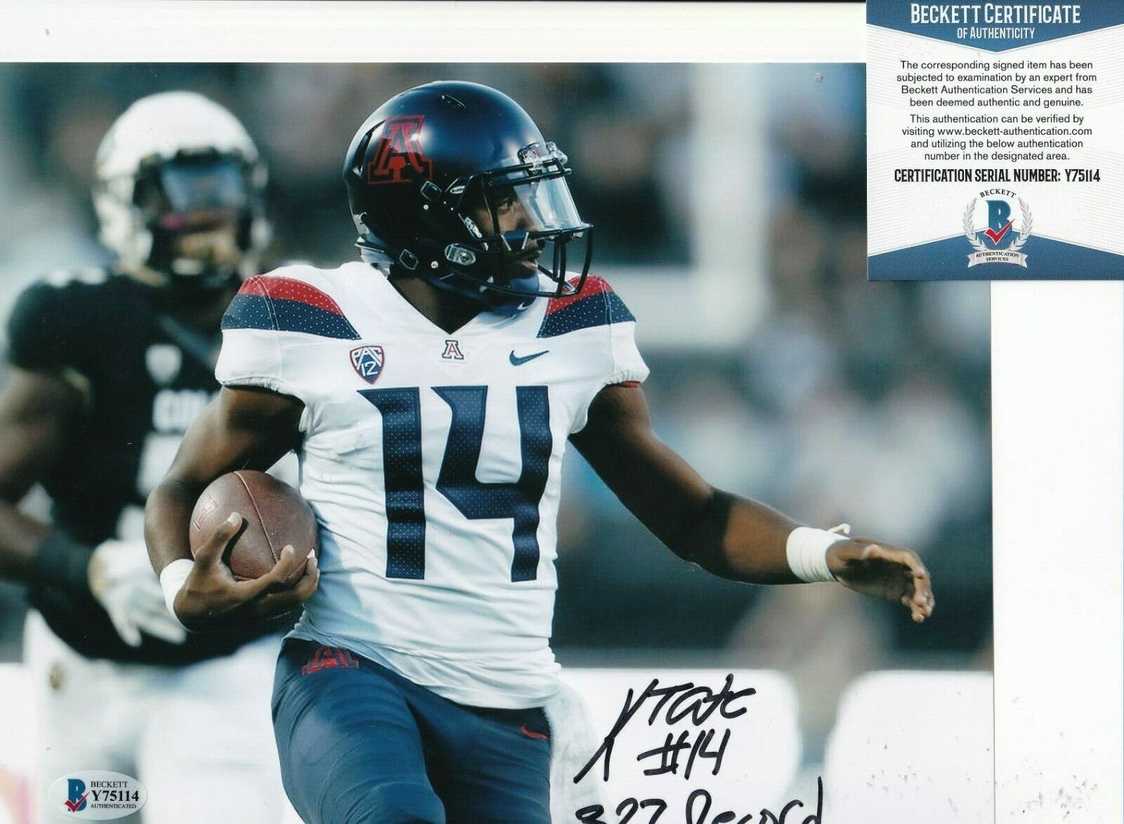 ANTOINE CASON Signed Autographed 2008 Certified Football card Arizona  Wildcats