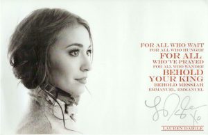 LAUREN DAIGLE SIGNED AUTOGRAPH 11X17 MINI POSTER – HOW CAN IT BE, LOOK UP CHILD COLLECTIBLE MEMORABILIA