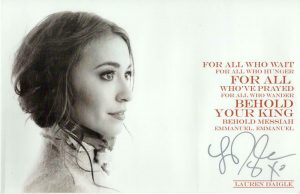 LAUREN DAIGLE SIGNED AUTOGRAPH 11X17 MINI POSTER GRAMMY WINNING CHRISTIAN SINGER COLLECTIBLE MEMORABILIA