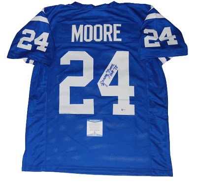 Lenny Moore Autographed Baltimore Colts Football NFL Jersey with