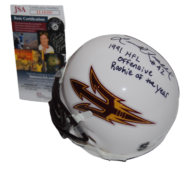 LEONARD RUSSELL SIGNED ARIZONA STATE SUN DEVILS MINI FOOTBALL HELMET JSA LL18395 COLLECTIBLE MEMORABILIA
