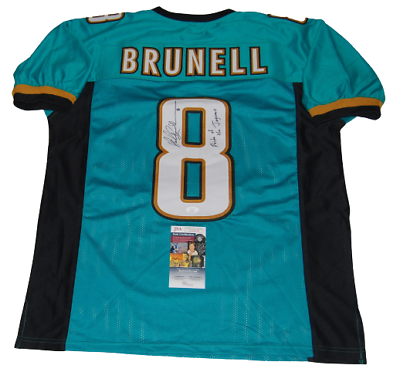 MARK BRUNELL signed (JACKSONVILLE JAGUARS) custom football jersey JSA ...