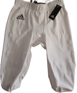 MENS ADIDAS HYPED P FOOTBALL PANTS WHITE 195BA REG.$70 SIZE LARGE BRAND NEW COLLECTIBLE MEMORABILIA