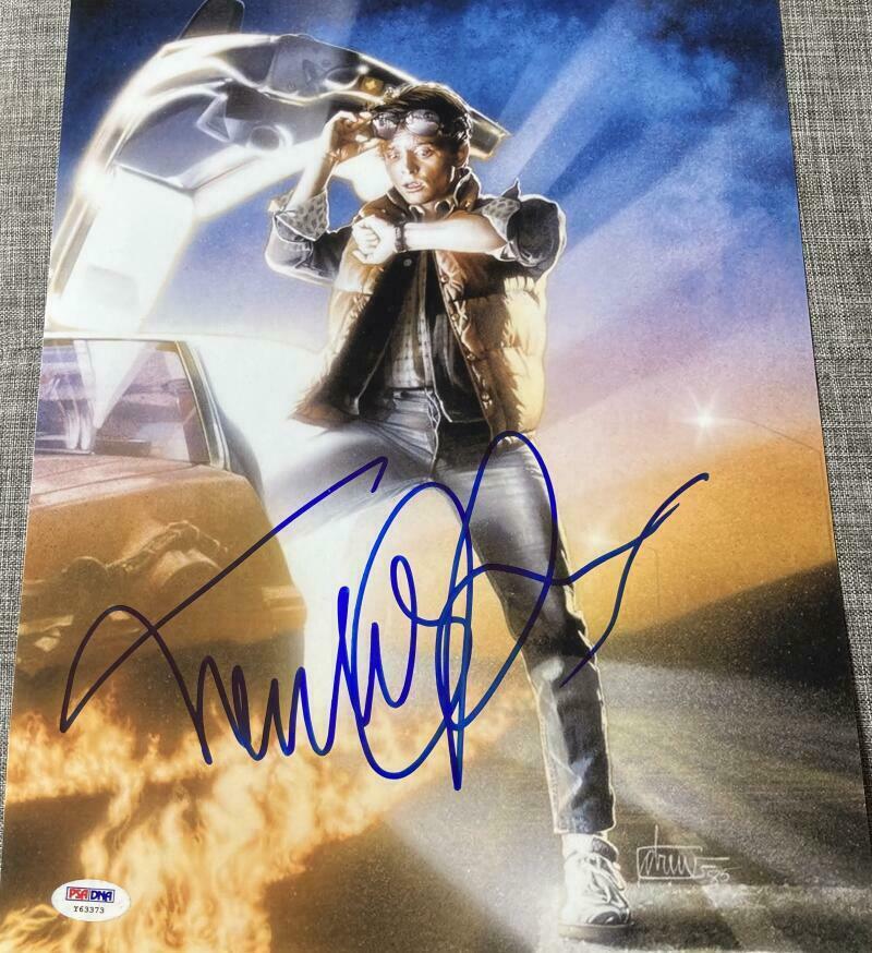 MICHAEL J. FOX SIGNED AUTOGRAPHED 11X14 PHOTO BACK TO THE FUTURE POSTER ...