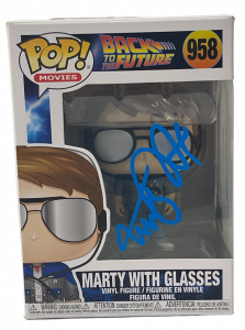MICHAEL J FOX SIGNED BACK TO THE FUTURE POP FUNKO 958 MARTY MCFLY BECKETT COLLECTIBLE MEMORABILIA
