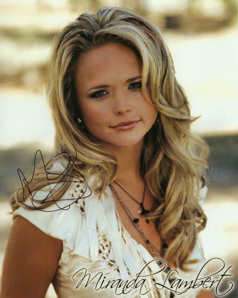 MIRANDA LAMBERT SIGNED AUTOGRAPH 8X10 PHOTO - SEXY COUNTRY MUSIC STAR ...