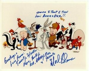 NOEL BLANC AUTOGRAPHED SIGNED LOONEY TUNES PHOTOGRAPH TO LORI ANNIE EVE CONTENT COLLECTIBLE MEMORABILIA