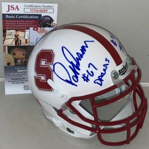 Pat Donovan Cowboys signed Stanford Cardinal mini helmet autographed JSA