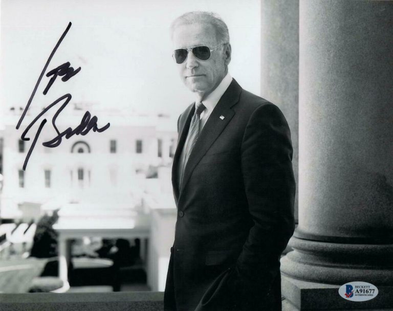 PRESIDENT JOE BIDEN SIGNED AUTOGRAPH 8×10 PHOTO VERY COOL IN SUNGLASSES BECKETT COLLECTIBLE MEMORABILIA