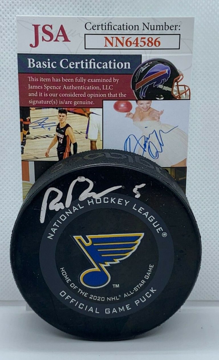 ROB RAMAGE SIGNED ST. LOUIS BLUES OFFICIAL GAME PUCK AUTOGRAPHED JSA COLLECTIBLE MEMORABILIA