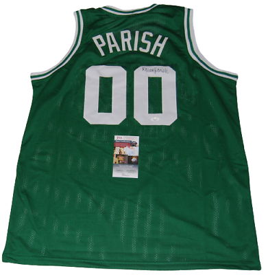 ROBERT PARISH SIGNED (BOSTON CELTICS) GREEN #00 CUSTOM BASKETBALL JERSEY JSA COLLECTIBLE MEMORABILIA