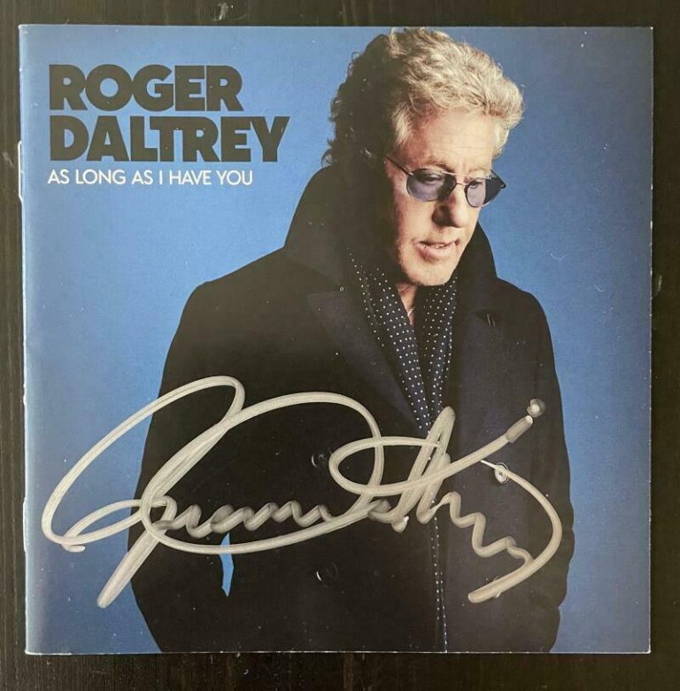 ROGER DALTREY SIGNED AUTOGRAPH AS LONG AS I HAVE YOU CD BOOKLET – THE WHO, RARE COLLECTIBLE MEMORABILIA