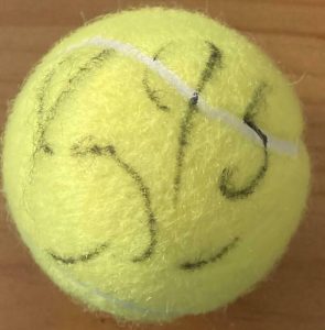 ROGER FEDERER SIGNED FULL AUTOGRAPH TENNIS LEGEND CHAMPION NEW BALL WITH COA B COLLECTIBLE MEMORABILIA