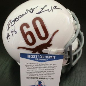 Roosevelt Leaks Signed Texas Longhorns Mini Helmet w/Beckett COA AA45735 BAS