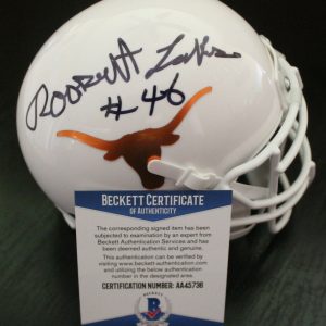 Roosevelt Leaks Signed Texas Longhorns Mini Helmet w/Beckett COA AA45736 BAS