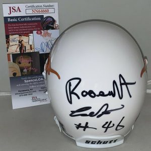 Roosevelt Leaks signed Texas Longhorns mini helmet W/ Chrome Decals CHOF JSA