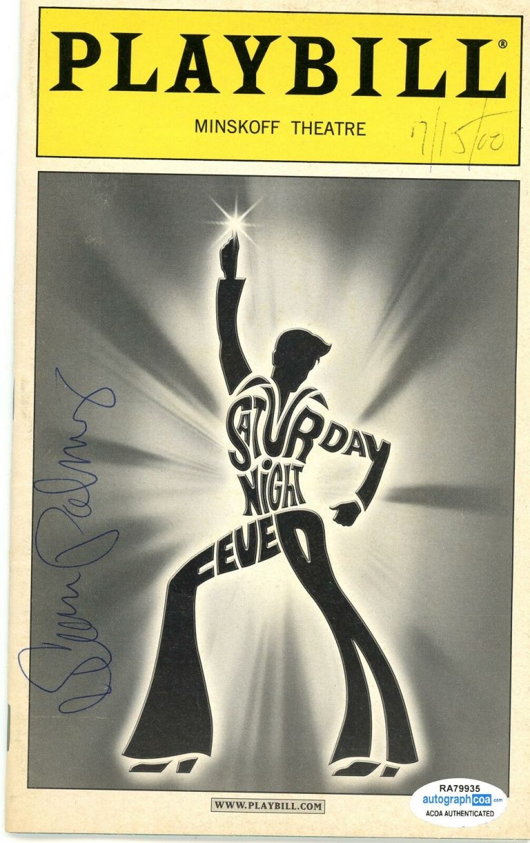 SEAN PALMER “SATURDAY NIGHT FEVER” AUTOGRAPH SIGNED BROADWAY PLAYBILL ACOA COLLECTIBLE MEMORABILIA