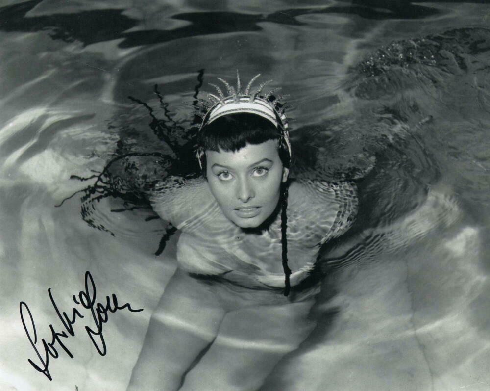 SOPHIA LOREN SIGNED AUTOGRAPH 8X10 PHOTO - SEXY HOUSEBOAT STAR, EL CID ...