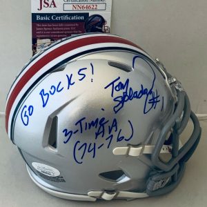 Tom Skladany signed Ohio State Buckeyes Speed mini helmet W/ Inscription JSA
