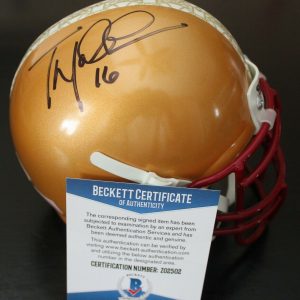 Tom Waddle Signed Boston College Eagles Mini Helmet w/Beckett COA Z02502