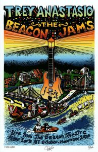 TREY ANASTASIO SIGNED AUTOGRAPH LE 2020 BEACON THEATRE CONCERT POSTER PHISH RARE COLLECTIBLE MEMORABILIA