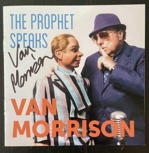 VAN MORRISON SIGNED AUTOGRAPH THE PROPHET SPEAKS CD BOOKLET – BROWN EYED GIRL COLLECTIBLE MEMORABILIA