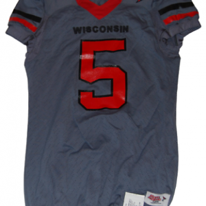 Wisconson Badgers #5 Grey VINTAGE TEAM ISSUE RIPPON FOOTBALL JERSEY X-Large