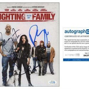 "Fighting with My Family" AUTOGRAPHS Signed 8x10 Photo - Florence Pugh +3 ACOA Collectible Memorabilia