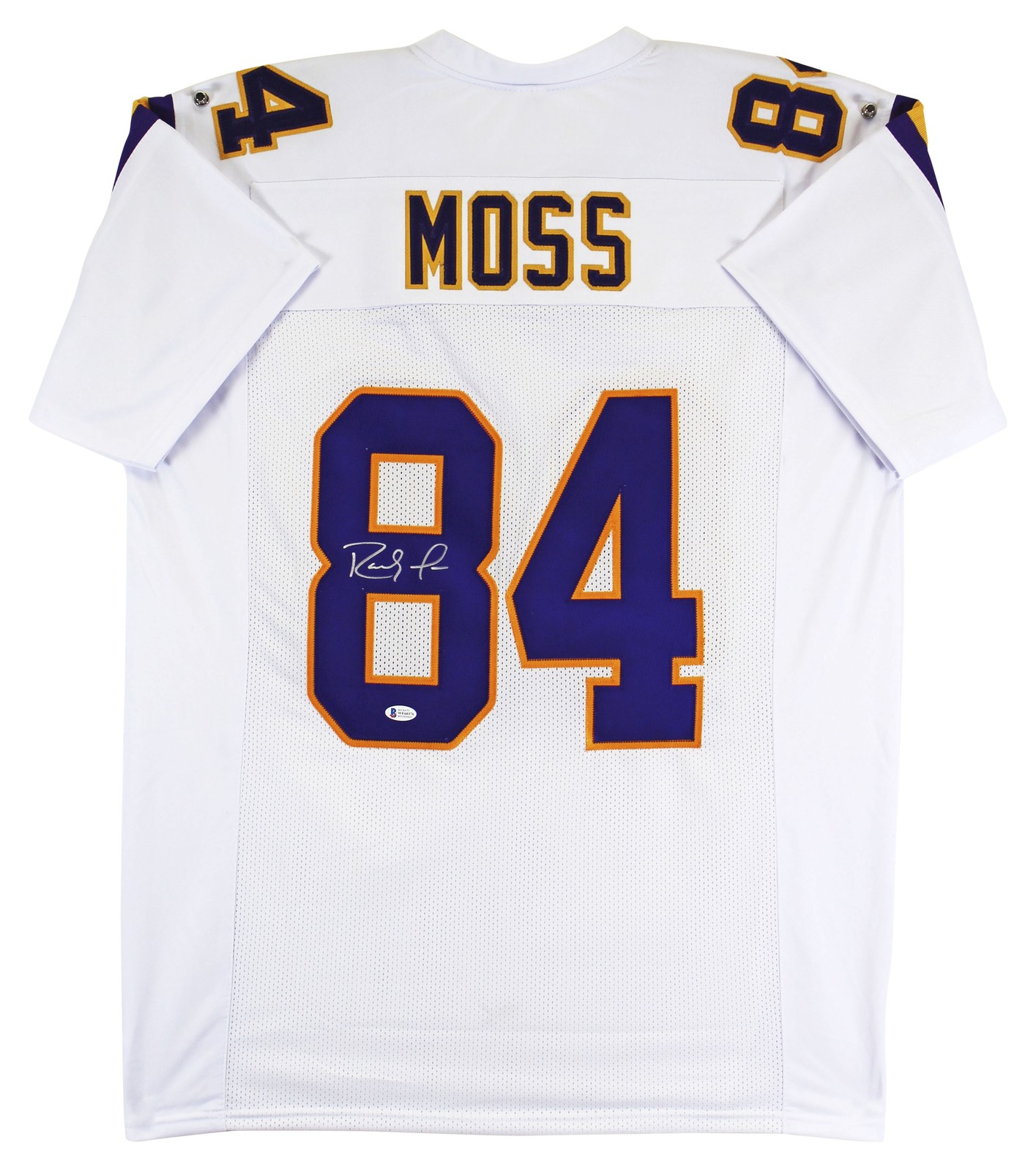 Randy Moss Authentic Signed White Pro Style Jersey Autographed BAS Witnessed