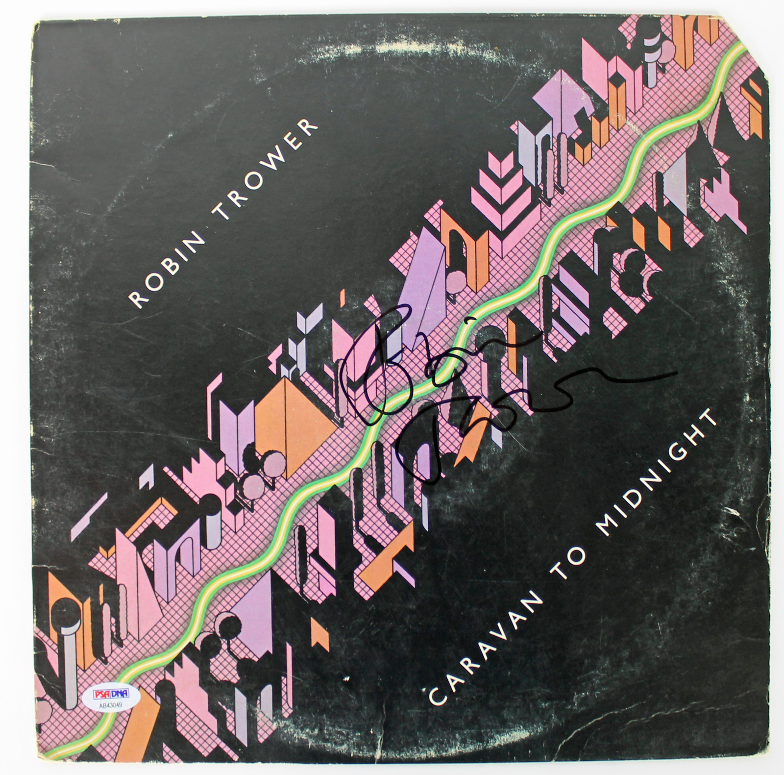 Robin Trower Authentic Signed Caravan To Midnight Album Cover PSA/DNA #AB43049