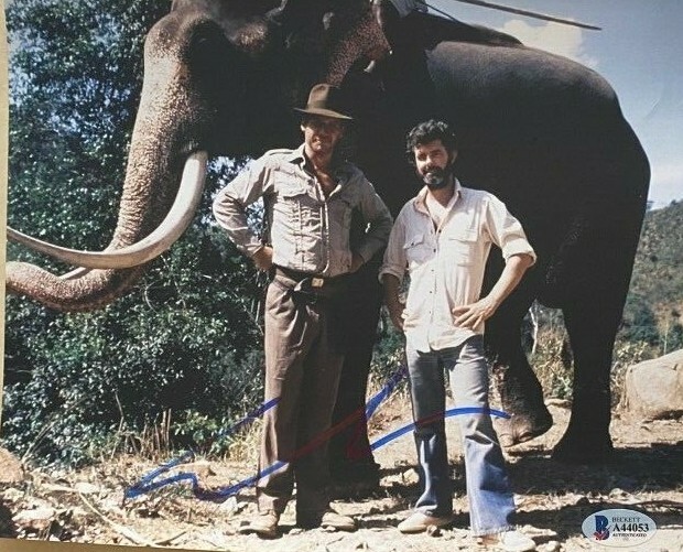 George Lucas signed autographed 8x10 photo harrison ford Indiana Jones COA