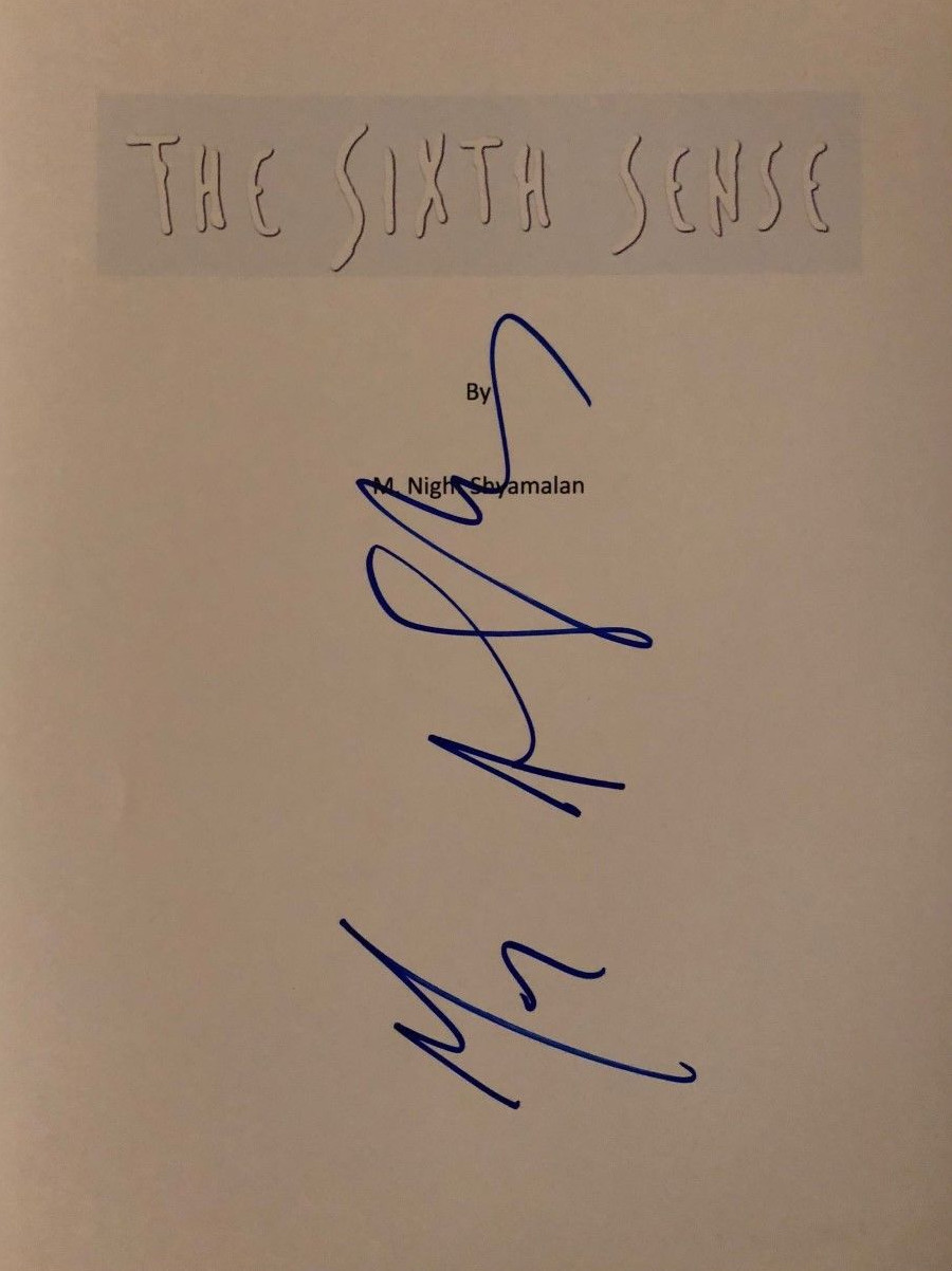 M Night Shyamalan Authentic Signed Autographed The Sixth Sense Movie Script