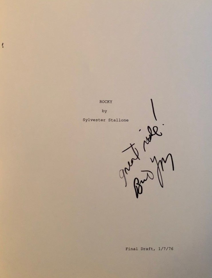 Burt Young signed autographed Rocky full Movie Script
