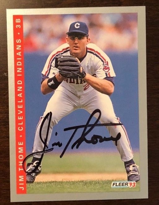 Jim Thome signed autographed 1993 Fleer Baseball Card
