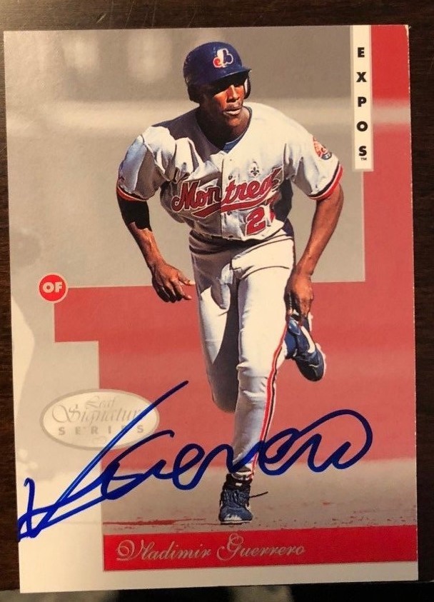Vladimir Guerrero signed autographed card 1996 Leaf Signature Series