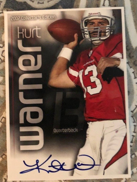 Kurt Warner signed autographed Bible Card Special Edition Hall of Fame 2007