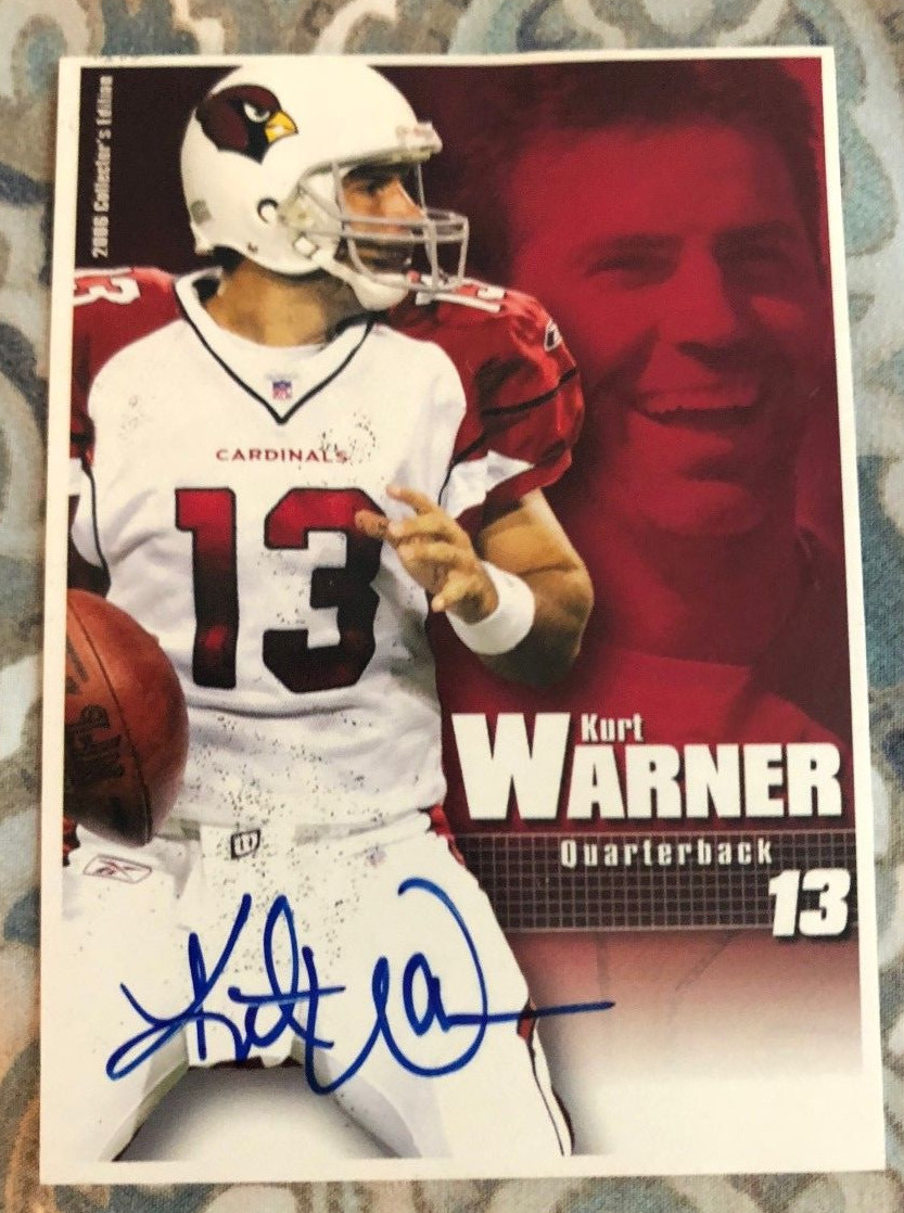 Kurt Warner signed autographed Bible Card Special Edition Hall of Fame 2006
