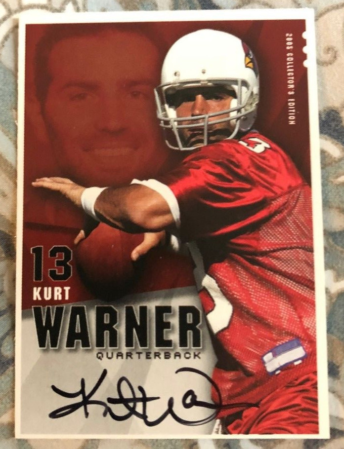 Kurt Warner signed autographed Bible Card Special Edition Hall of Fame 2005