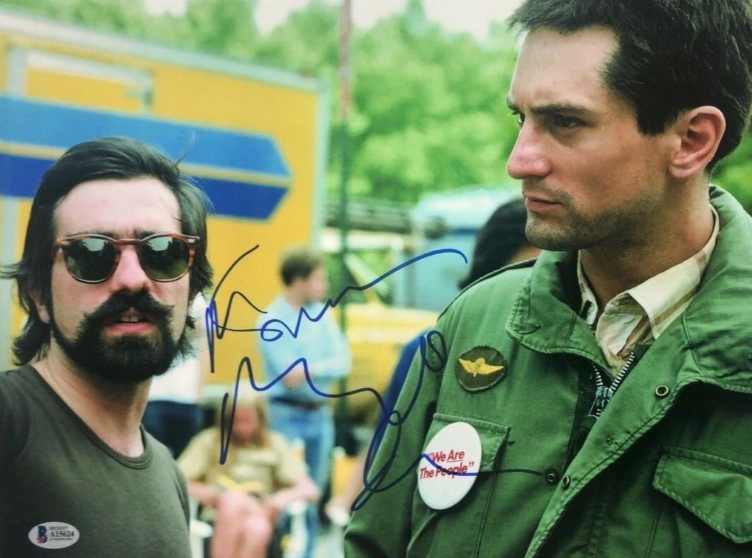 Robert Deniro Martin Scorsese signed autographed 11x14 photo Taxi Driver COA