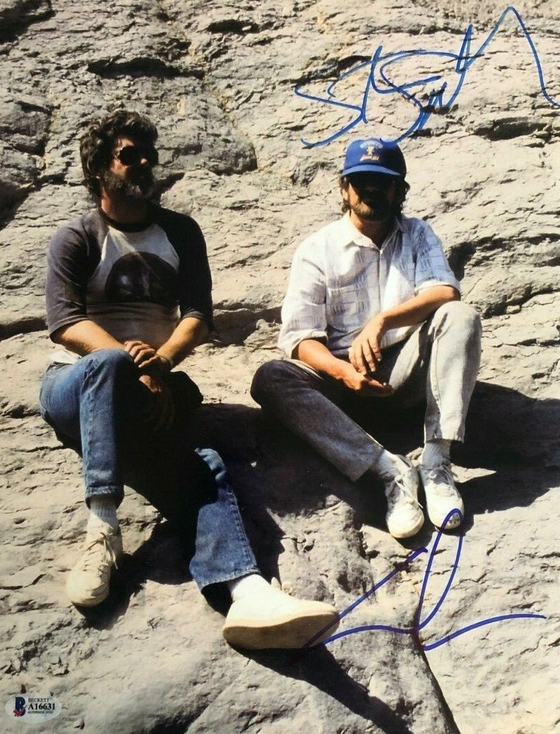 George Lucas Steven Spielberg signed autographed 11x14 photo Indiana Jones COA
