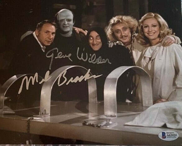 Gene Wilder Mel Brooks signed autographed 8x10 photo Young Frankenstein COA