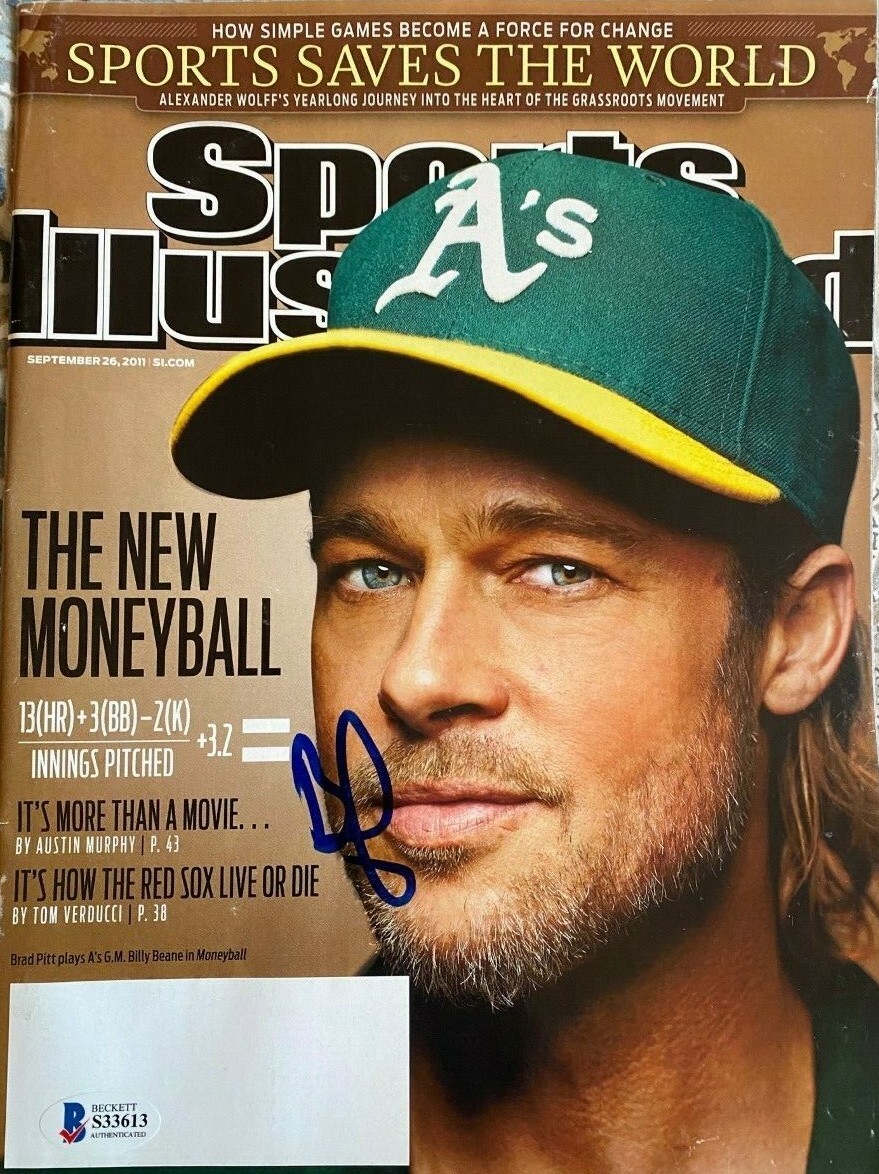 Brad Pitt signed autographed Sports Illustrated Magazine No Label Beckett COA