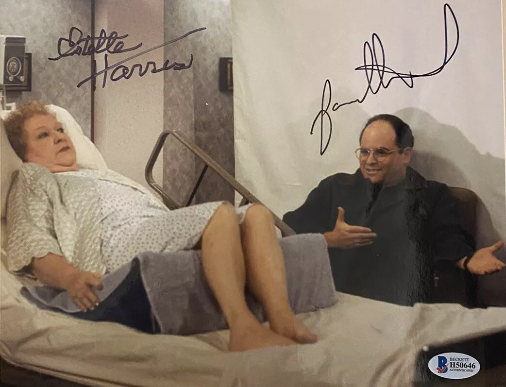 Jason Alexander Estelle Harris signed autographed 8x10 Photo Seinfeld COA