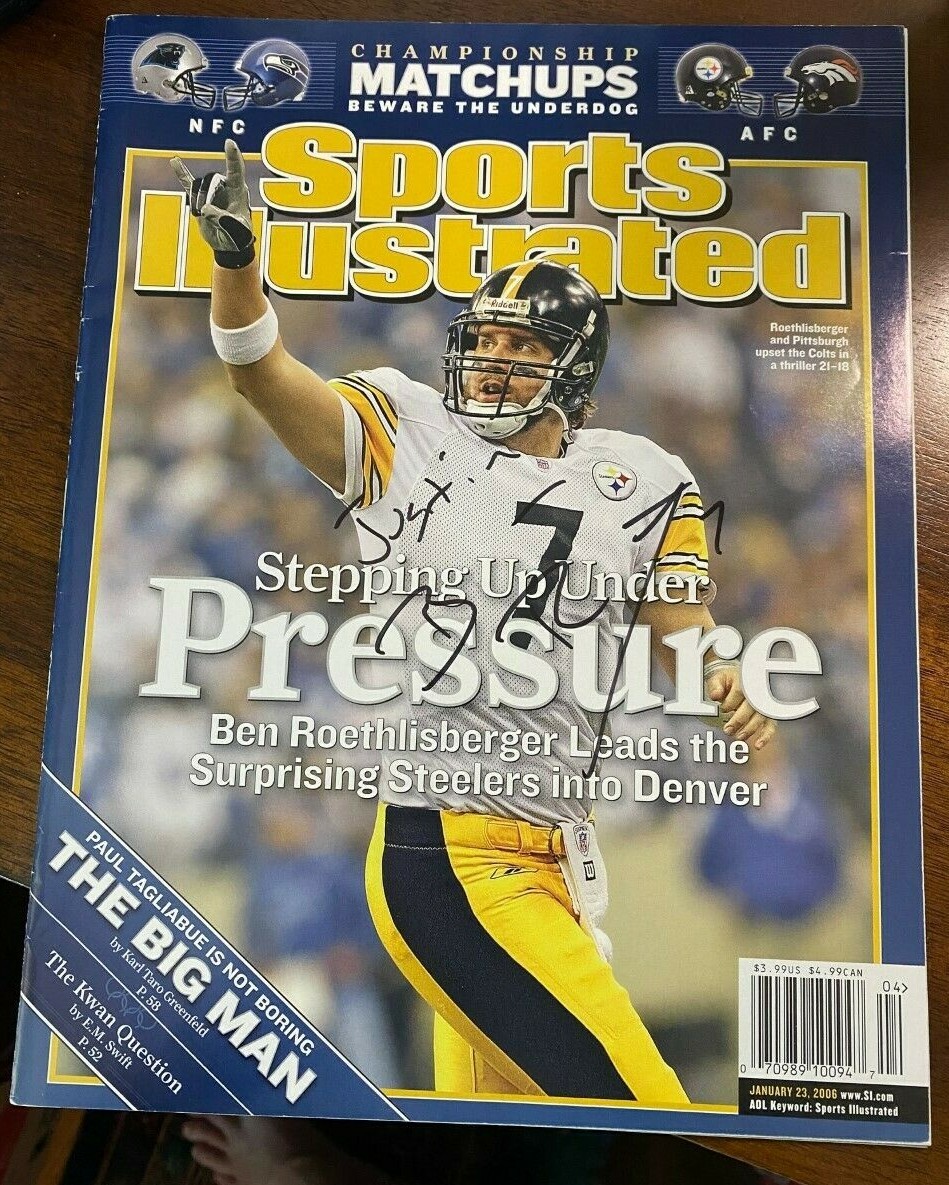 Ben Roethlisberger signed autographed Sports Illustrated Magazine No Label